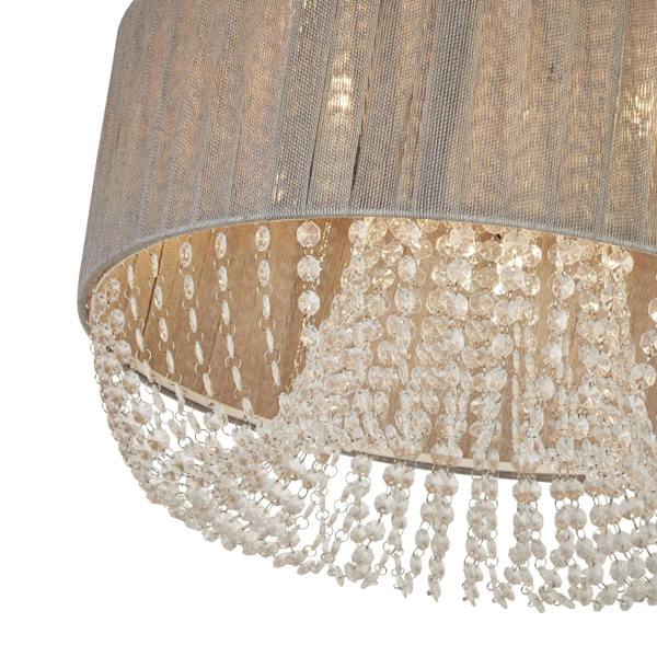 Lighting Collection Luxury Drum‑Shade with Crystal Cascades