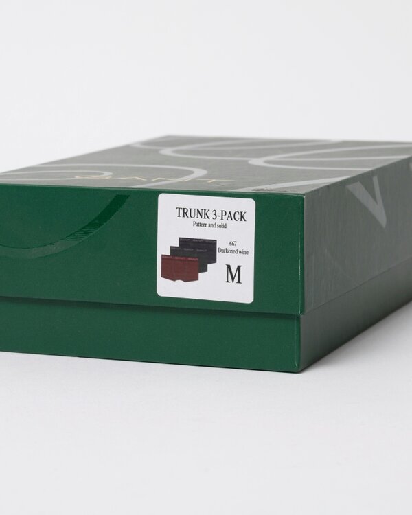 GANT Mens Trunk 3-Pack Gift Box - 667 Darkened Wine