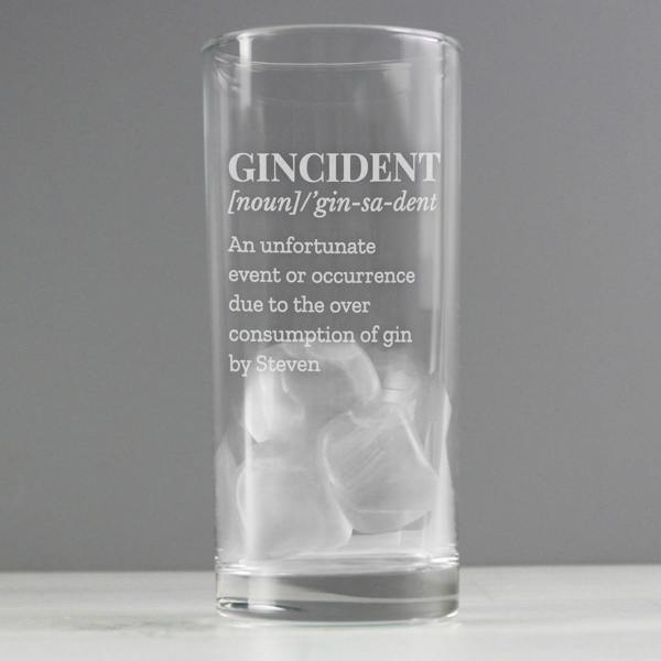 Abode Home & Gifts Personalised Gincident Hi Ball Glass