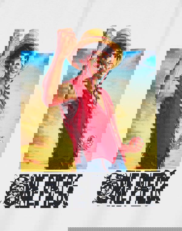 One Piece Boys White Luffy Short Sleeved T-Shirt