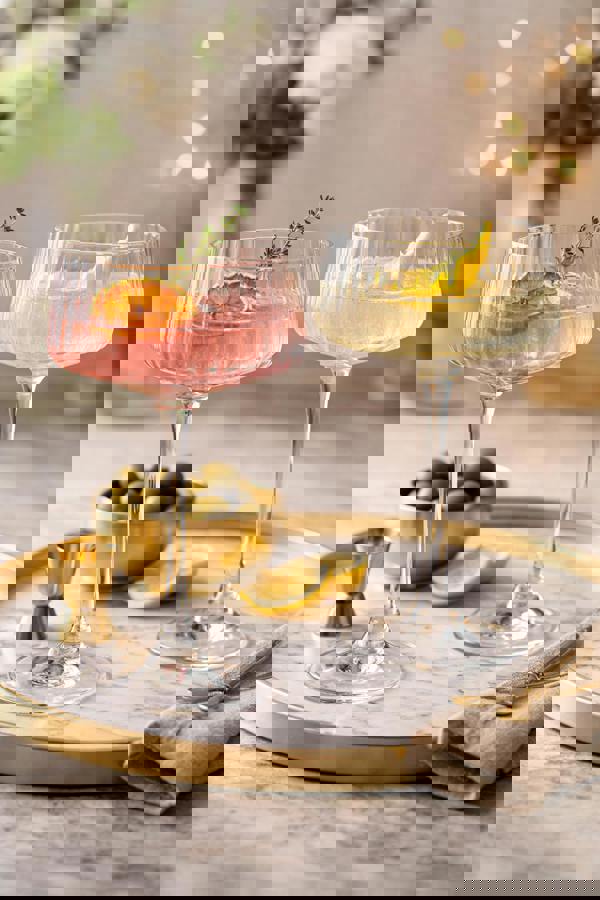 Diamante Mirage Optic Champagne Saucers - Set of 2