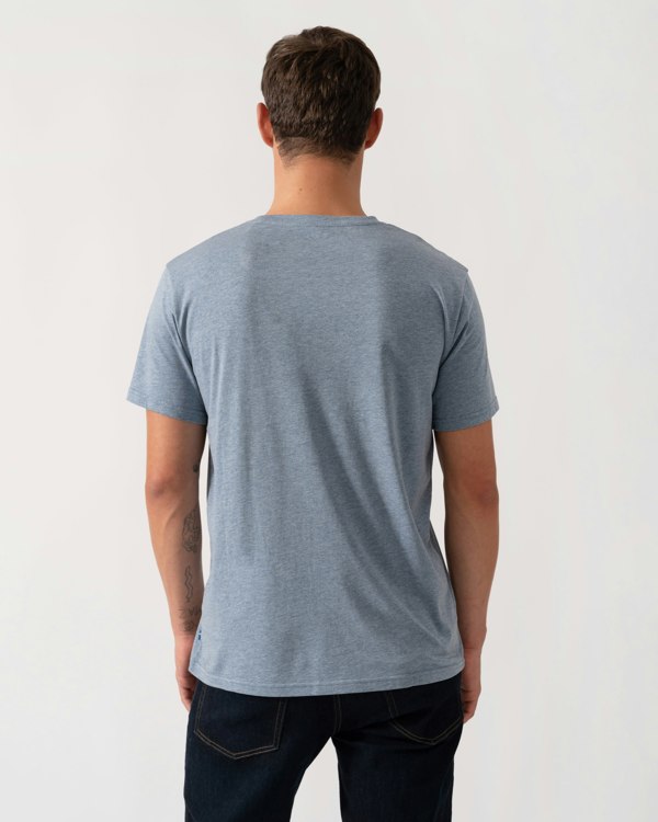 Fjallraven Logo Mens T-Shirt - Uncle Blue/Melange 520-999