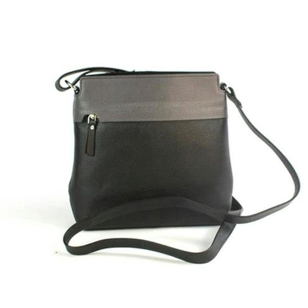 Eastern Counties Leather Womens Opal Leather Handbag - Black/Dark Grey
