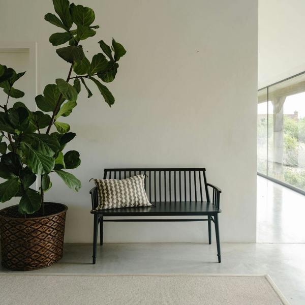 Statement Furniture Queensbury Bench with Back, Wooden Bench Seat