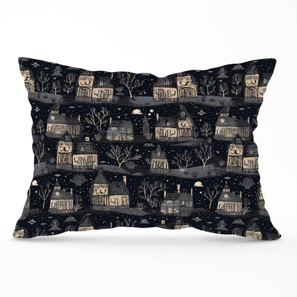 Warren Reed Spooky Haunted Houses Cushions