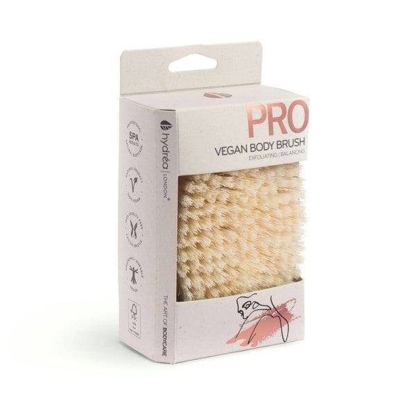 Hydréa London Professional Vegan Dry Body Brush FSC® Certified Beechwood - Cactus & Nylon Bristle