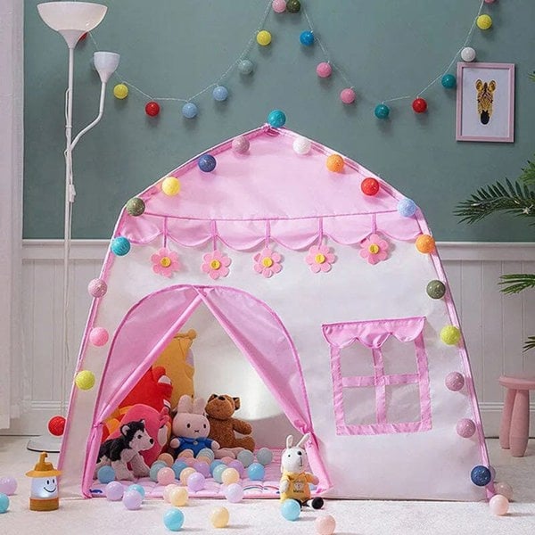 Dreamy Pink Castle Play Tent Living and Home