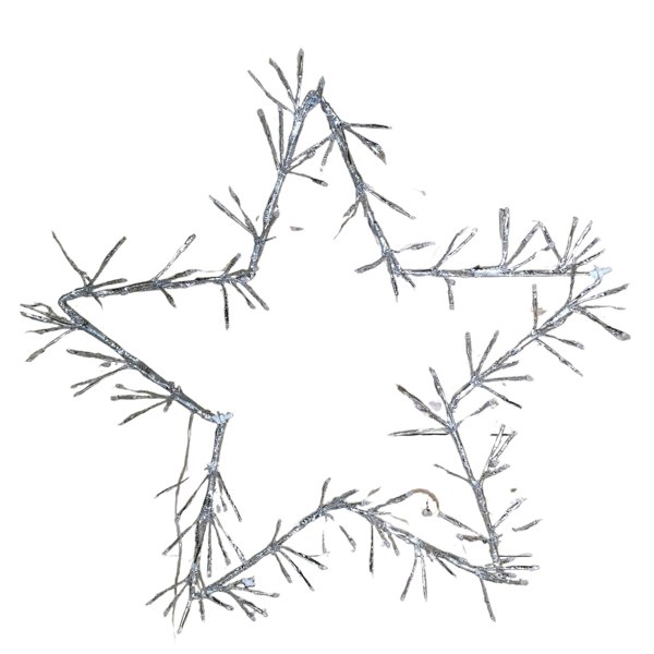 Samuel Alexander 60cm Silver Christmas Star 150 Ice White LED Indoor/Outdoor Christmas Decorations