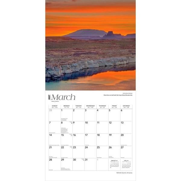 Wild & Scenic, Arizona Calendar 2027, Wall Calendars, Month To View, Travel, Gift
