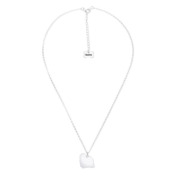 Mylee London Hungarian Puli Silhouette Silver Necklace - Personalised