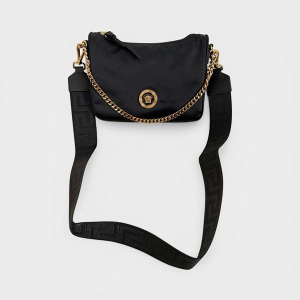 Versace Hobo Bag Medusa Logo Black