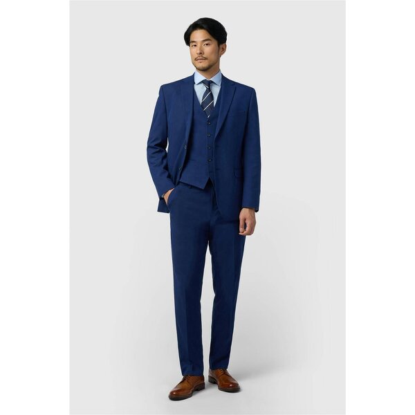 Limehaus Regular Fit Blue Stretch Jacket