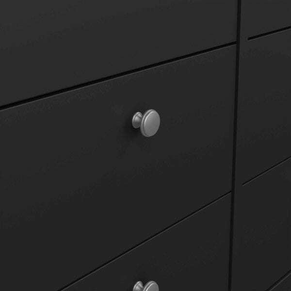 Wyld Haus Gossmere Matt Black Large Chest 8 Drawers