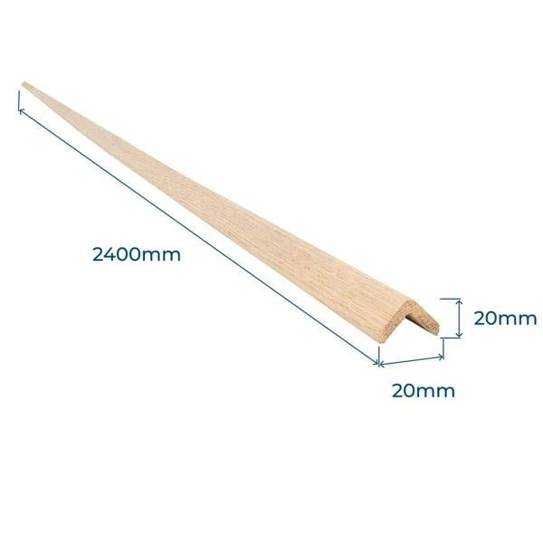 Snowdon Timber Hardwood Oak Angle Moulding (T) 20mm (W) 20mm (L) 2400mm