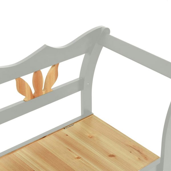 Berkfield Bench Grey 107x45x75.5 cm Solid Wood Fir