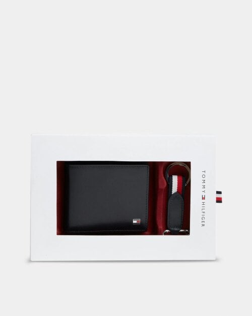 Tommy Hilfiger Gift Box Mens Mini Wallet & Key Fob - Space Blue