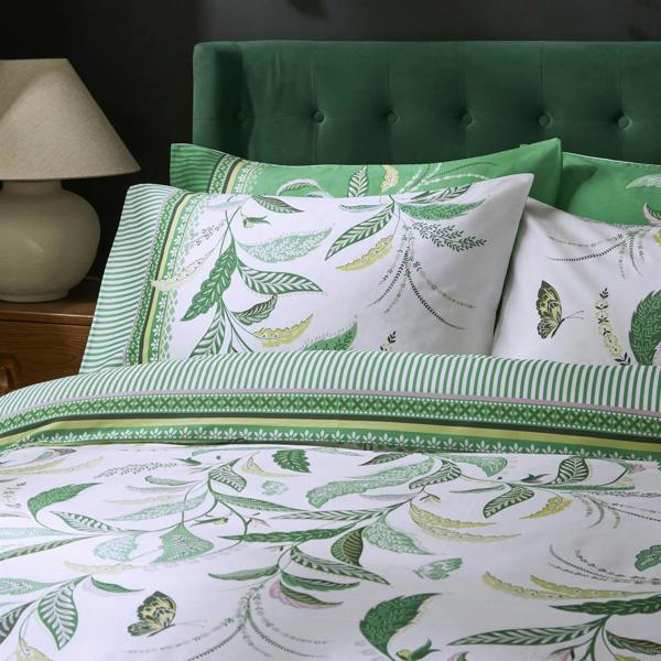 Sara Miller Fern Garden Spring Green Super King Duvet Cover Set