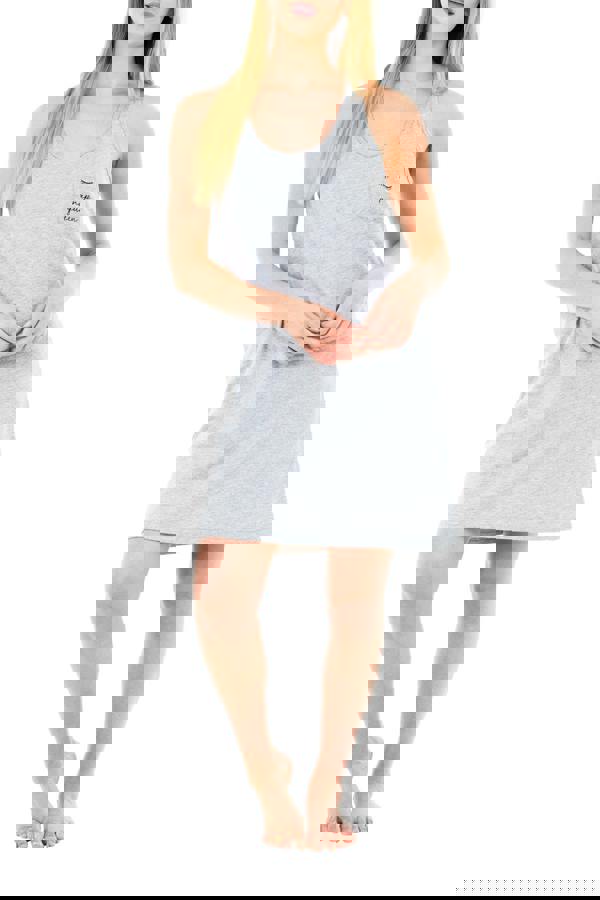 Smart Living Ladies Pocket Nap Queen Nightie - Grey Marl