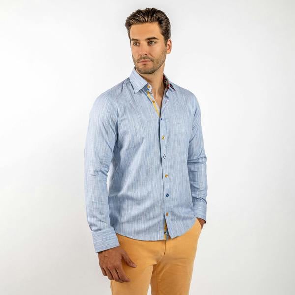 LUXURY KNITTED CLASSIC JACQUARD SHIRT – Premium Men's Patterned Shirt by Claudio Lugli | Bold Design, Tailored Fit, Best Printed Shirts
