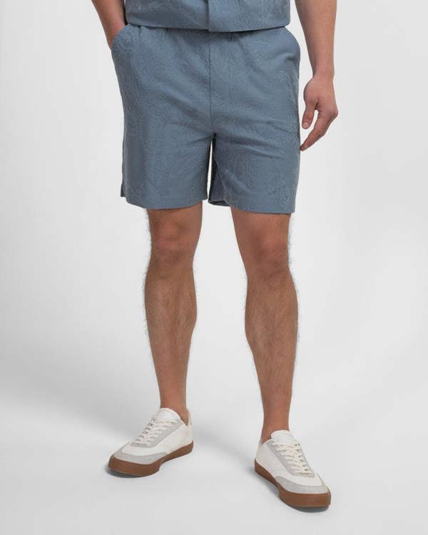 Steel & Jelly Kenton - Paisley Texture Jersey Shorts