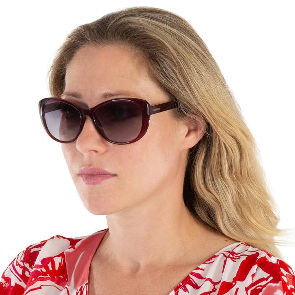 Calvin Klein Womens/Ladies Gradient Sunglasses - Burgundy/Grey - 