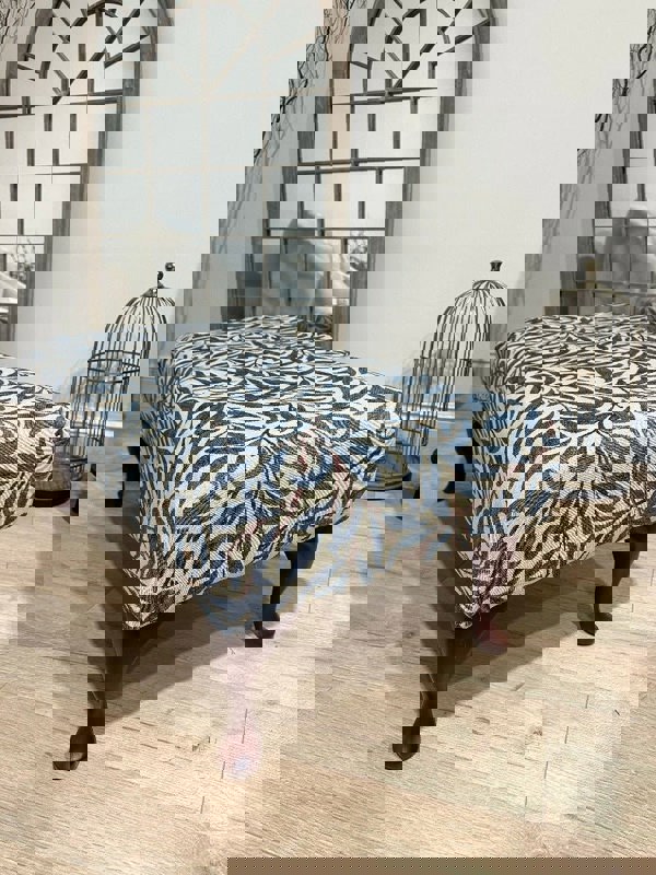 PREMIUM will blue non storage foostool coffee table, footrest pouffe side table - ISTOOLS