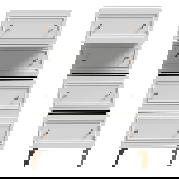 Furniture To Go Wensley 4 Drawer Chest in Light Grey and Oak