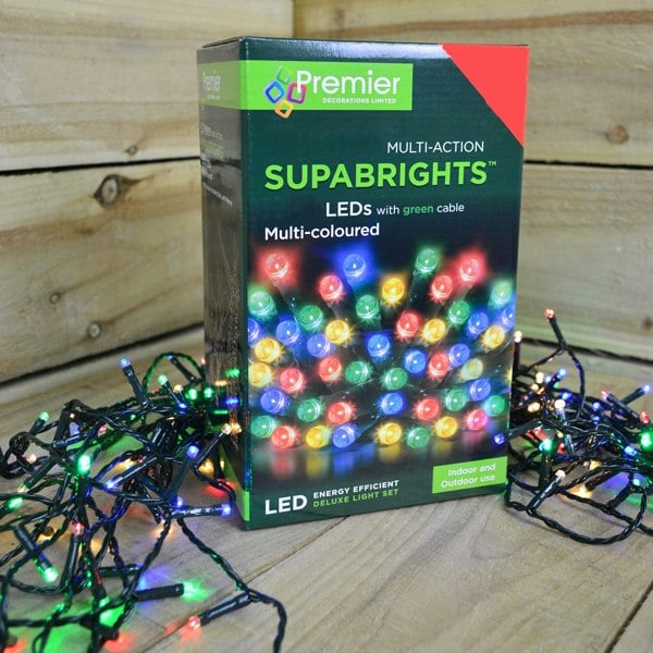 Samuel Alexander 380 LED 23m Premier Christmas Outdoor 8 Function Timer Lights in Multicoloured