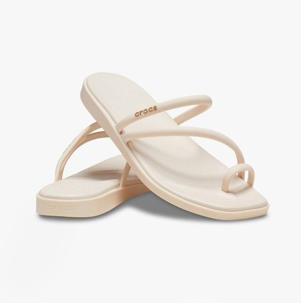 Crocs MIAMI TOE LOOP Womens Sandals Natural