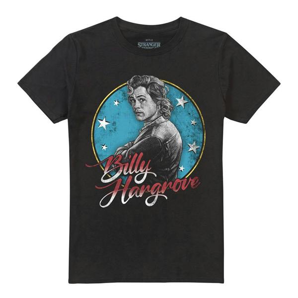 Stranger Things Unisex Adult Billy Band T-Shirt - Black