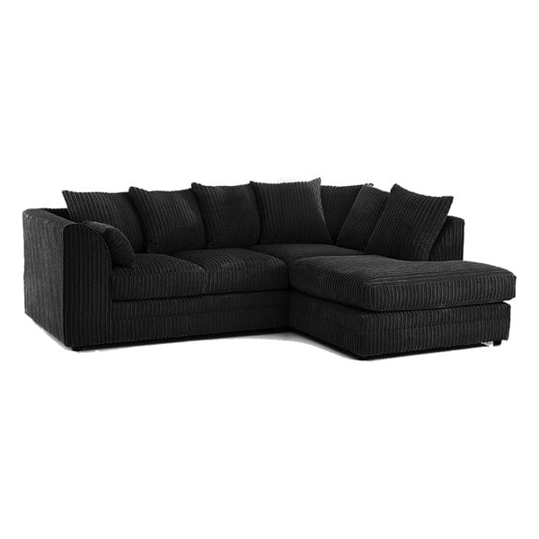 Furnishings For Less Luxor Cord Fabric 4 Seater Corner Sofa Scatter Back