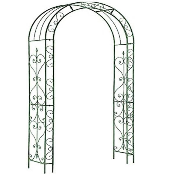Gr8 Garden Metal Garden Patio Loire Arch Rose Arbour Archway Climbing Plant Trellis Black