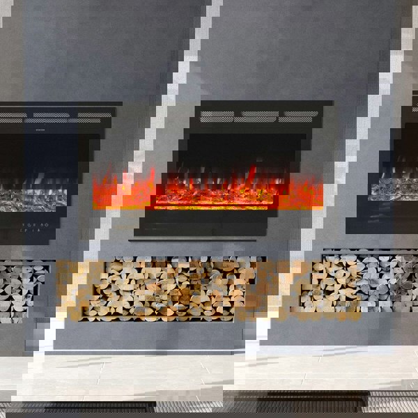 40 Inch Electric Fireplaces Wall Mounted 5120 BTU Heater with Adjustable Thermostat Wall Mounted Fireplaces Living and Home