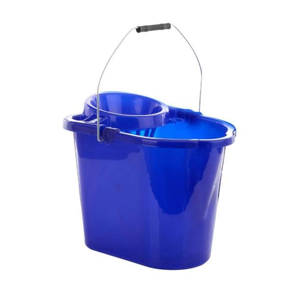 Leecroft Budget Oblong Mop Bucket Blue 14L - One Colour - 