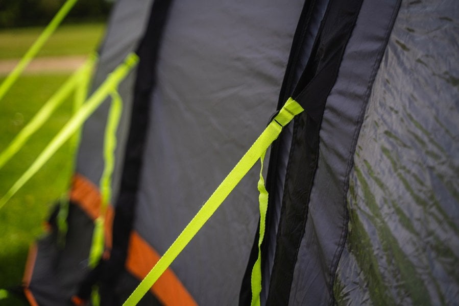 Bright guy lines on the Discovery 6 Berth Inflatable Tent OLPRO