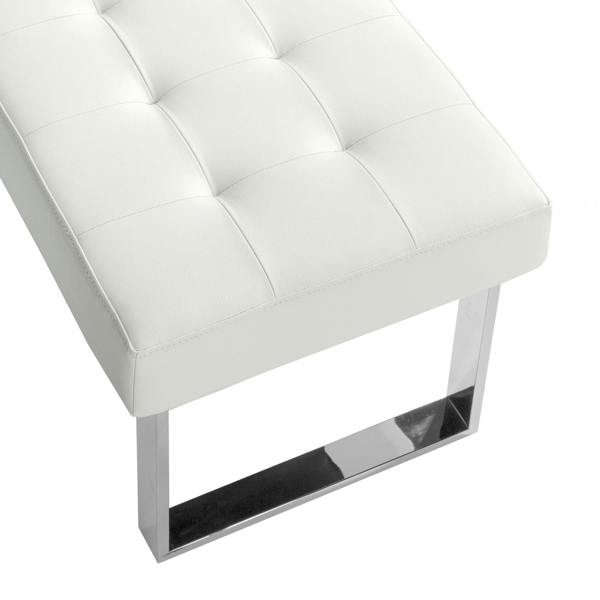 Angel Cerdá White Leatherette Bench 5000
