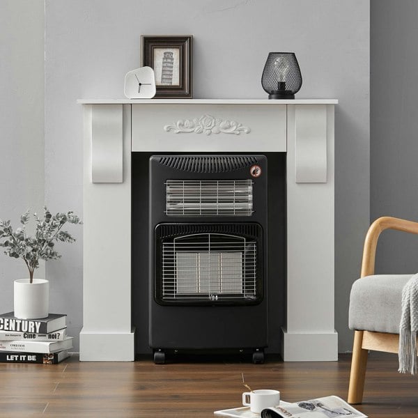 4.2KW Electric and Gas Heater Movable Tank Cabin with Ceramic Infrared Heater Space Heaters Living and Home