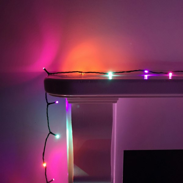 Samuel Alexander 360 LED 28.7m Premier SupaBrights Indoor Outdoor Christmas Multi Function Mains Operated String Lights with Timer in Rainbow