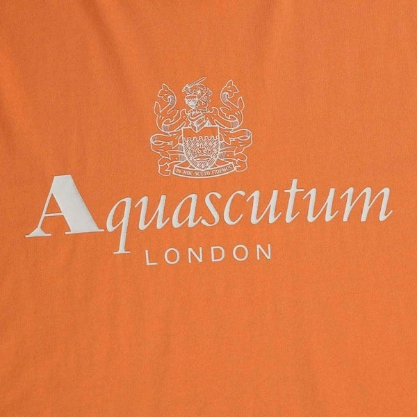 Aquascutum ACTIVE BIG LOGO T-SHIRT FW23 TS001 23 Orange T-Shirt Mens S