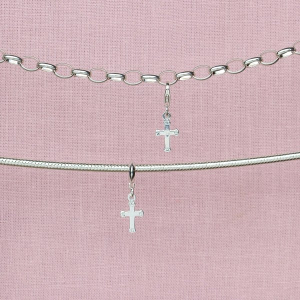 Mylee London Cross Pendant Charm - Sterling Silver