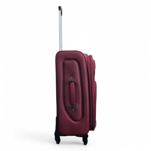 Infinity Luggage Soft Shell Lightweight Nylon Suitcase Set 4 Wheel Travel Case Holiday Bags