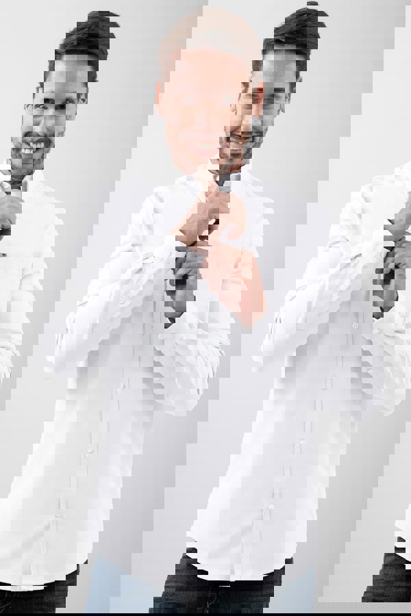 ENORSIA Mens Button Down Collar L/S Shirt