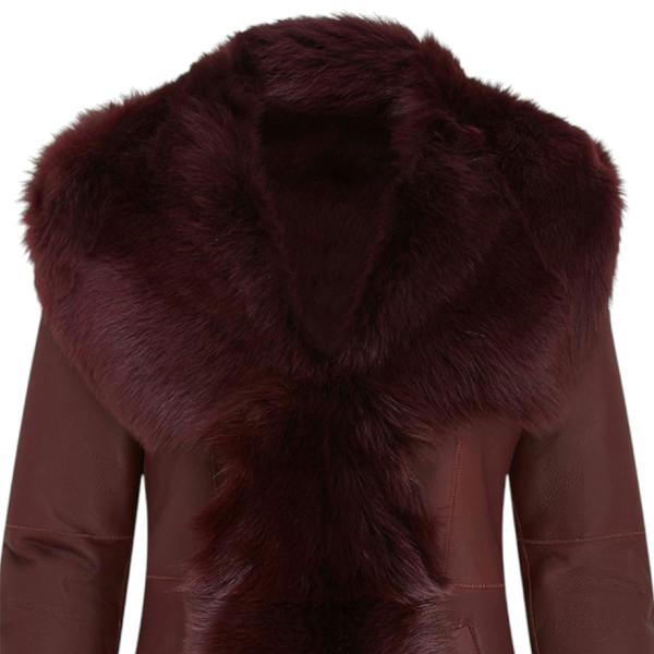 Infinity Leather Womens Toscana Sheepskin Leather Hooded Trench Coat - Coast