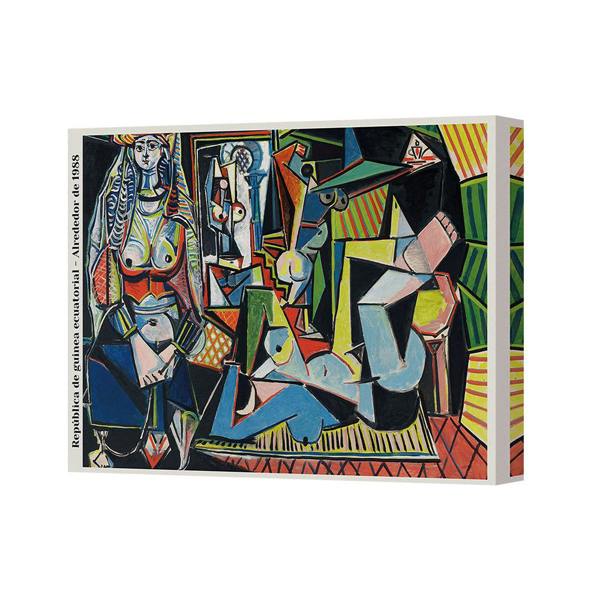 Benjamin Tate Design Vibrant Abstract Cubist Canvas Wall Art Print 5125 Modern Decor