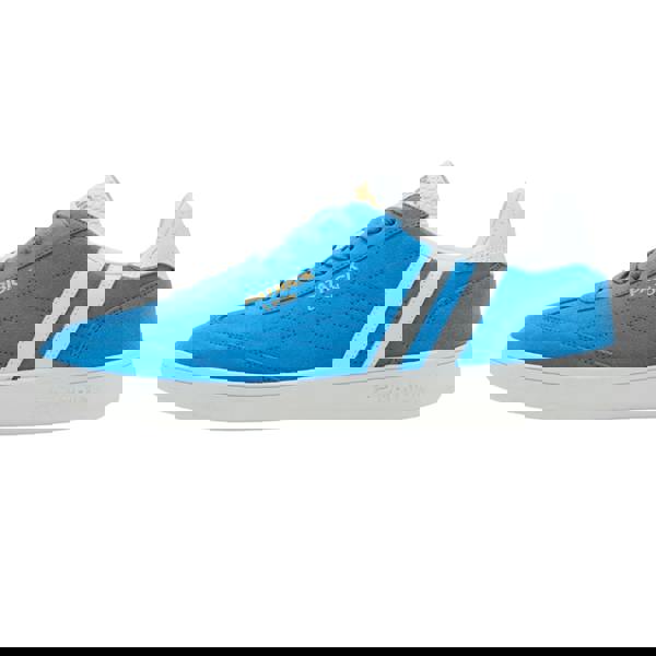 Patrick Mens Lyon Suede Cupsole Trainers - Blue/White - 