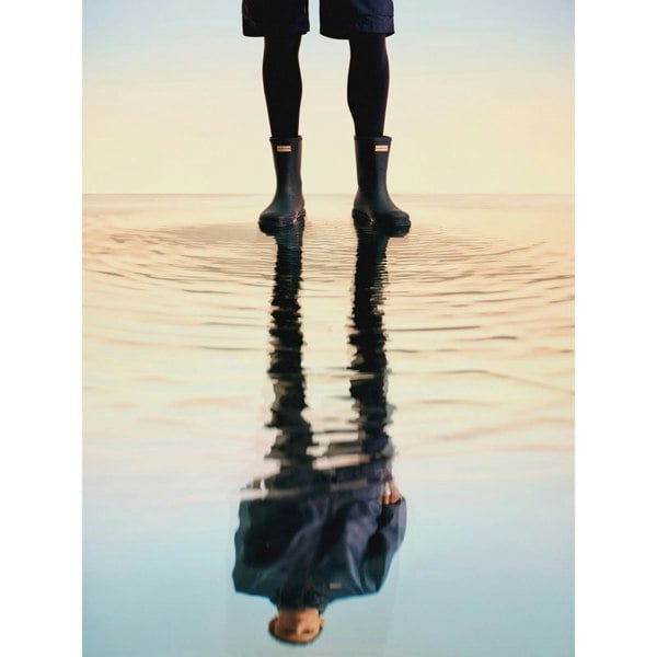 Hunter Downpour Short Boot Rubber Men's Hunter Wellington Boots - Navy