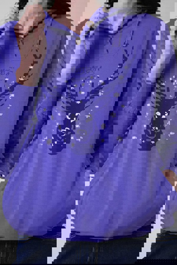 ENORSIA Womens Festive Reindeer Hoodie