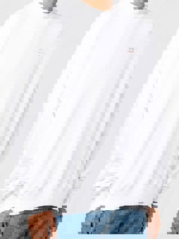 Off-White Sweatshirt Scratch Tab Skate Crewneck White