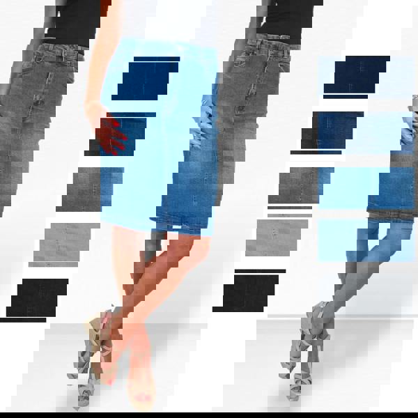 Paulo Due Women's Knee Length Denim Skirt