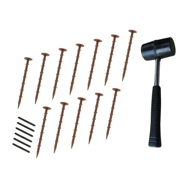 Flexible Lawn Edging 4.8m With Mallet - Terracotta